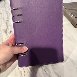 NEW! Purple Leather Notebook with Silver Accents